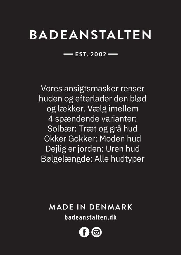 Badeanstalten Ansigtsmaske - Dejlig er Jorden (Rensende)