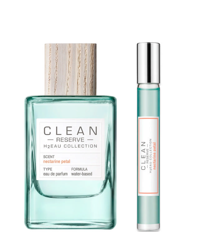 CLEAN Perfume Reserve H2EAU Nectarine Petal EDP DUO: 100 ml + 10 ml. Rollerball