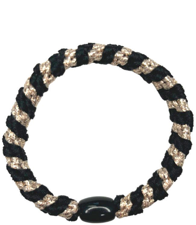 JA-NI Hair Accessories - Hair elastics, The Black & Gold Glitter