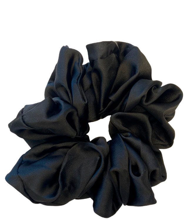 JA-NI Hair Accessories - Hair Scrunchies Large, The Black Satin