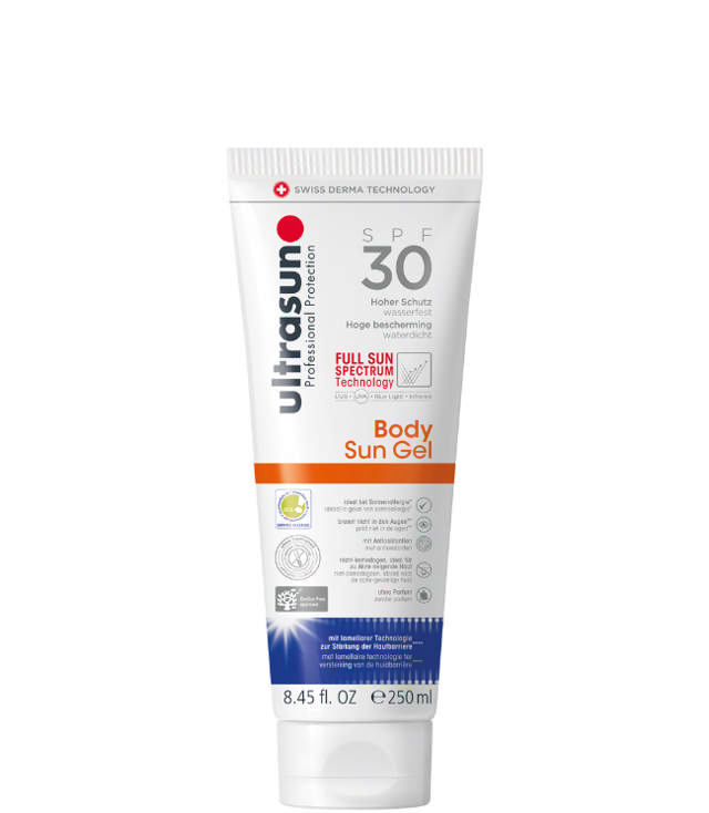 Ultrasun Body Sun Gel SPF30, 250 ml.