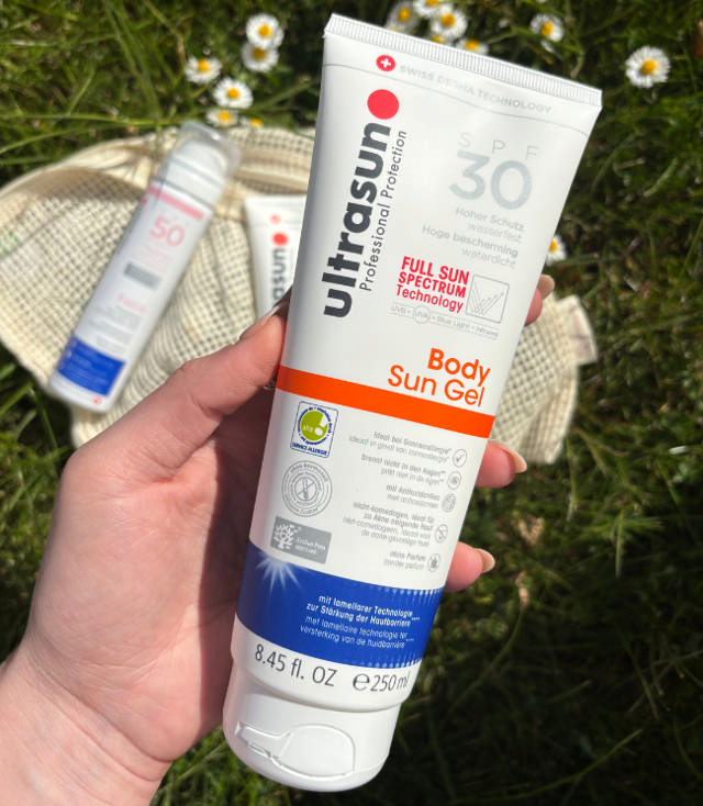 Ultrasun Body Sun Gel SPF30, 250 ml.